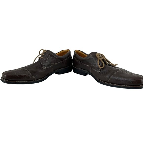 Sandro Moscoloni Comfort Soft Gel Brown Leather Split Toe Oxfords Mens Size 11.5 - Picture 5 of 9
